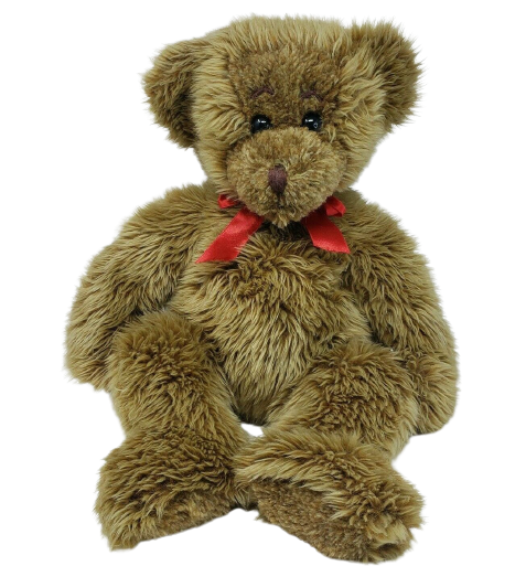 BEVERLY HILLS TEDDY BEAR CO BROWN W RED BOW 20" VINTAGE STUFFED ANIMAL ...
