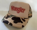 Vintage Wrangler Jeans Hat Dale Trucker Hat Camo Hunting Cap Hat adjust - $17.59