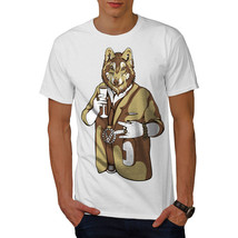 Wellcoda Wolf Human Mafia Mens T-shirt, Bling Graphic Design Printed Tee - £14.70 GBP+