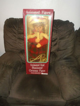vintage christmas animated lighted Illuminated candle girl caroler large... - £35.60 GBP