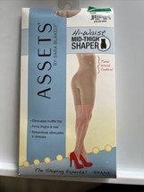 Spanx Assets Hi Waist Mid Thigh Body Shaper Size 3 Nude by Sara Blakely New - £14.00 GBP