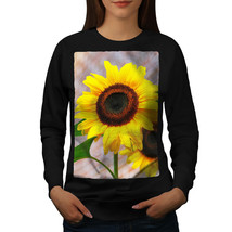 Wellcoda Sunflower Photo Nature Womens Sweatshirt, Nature Casual Pullover Jumper - £23.10 GBP+