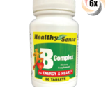 6x Bottles Healthy Sense B Complex Dietary Supplement Tablets | 30 Per B... - $16.96
