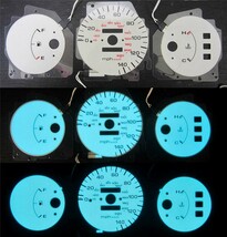 For 92-95 Honda Civic DX MT Manual 140 MPH Cluster White Face Glow Gauge... - $22.76