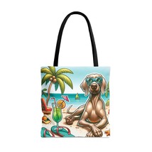 Tote Bag, Dog on Beach, Weimaraner2, Tote bag, 3 Sizes Available, awd-1251 - £22.38 GBP+