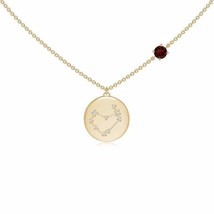 Authenticity Guarantee 
4MM Garnet Capricorn Constellation Medallion Pendant ... - £1,011.28 GBP