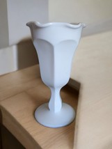 Milk Glass Tulip Parfait Sundae Water Goblet Stemware Vintage Vase Decor... - $9.78