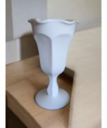 Milk Glass Tulip Parfait Sundae Water Goblet Stemware Vintage Vase Decor... - $182.48 MXN
