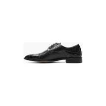 Stacy Adams Tedesco Cap Toe Oxford Lizard Leather Dress Shoes Black 25630-001 image 6