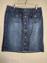 Venezia Womens Denim Skirt Size 16 Cotton Blend Blue - $29.68