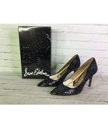 Sam Edelman Margie Black Iridescent Sequined Pumps Heels Shoes Womens Si... - £69.04 GBP