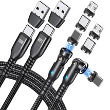 6 In 1 Usb C Magnetic Charging Cable 6Ft/2M 2Pack Pd 100W Usb/C To Usb C Micro U - £44.24 GBP