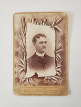 Antique Post Mortem Cabinet Card Photo Dead Man Currier &amp; Parkinson Mayville ND - £10.41 GBP