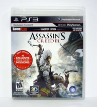 Assassin&#39;s Creed 3 Authentic Sony PlayStation 3 PS3 Game Gamestop Exclusive 2012 - £2.33 GBP