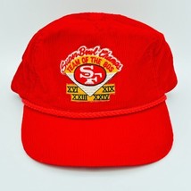 Vintage RARE San Francisco 49ers Team of the 80&#39;s Superbowl Corduroy Hat *READ* - £46.65 GBP