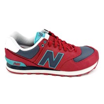 New Balance 574 Red Gray Blue Classics Mens Lifestyle Sneakers ML574WNA - £72.13 GBP