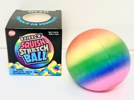 Squish And Stretch Rainbow Gummi Ball Fidget Toy 2.5 &quot; - £11.80 GBP