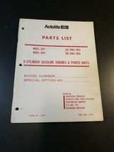 Ford Autolite Parts List Model C5PF C5PG 240 300 Cubic Inch - £9.40 GBP