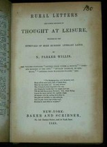 Willis Rural Letters &amp; Other Thoughts At Random 1849 [Hardcover] Unknown - £100.91 GBP