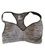 Mta Sport Sport Bra Women XXL Runs L Large Gray Black Racerback - $7.68