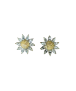 Jewelysian S925 Silver Ear Studs 18K Gold Plated 2cm Push Back Earrings - €25,83 EUR