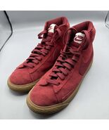 Nike Blazer Mid Sneaker Shoes Youth 5.5Y Red Suede 895850-601 - $82.20 CAD