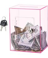 NEW Hicocool Clear Piggy Bank with Lock for Adults Kids Openable. - $330.01 MXN