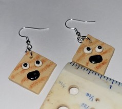 Cinnamon Crunch Cereal Earrings Silver Wire Breakfast Cereal Charms Kids - £6.39 GBP