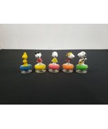 VTG PEANUTS 7-ELEVEN PROMO 5PC SET! SNOOPY FIGURES W/ ROLLER STAMP! JOE ... - $42.00