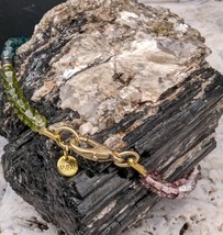 UBU Pullover Ankle Bracelet &quot;Summer Rain&quot; Swarovski Crystals Gold Filled Beads - £22.15 GBP