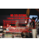 No Soliciting, charity, religious appeals, no political causes, no sales... - £9.76 GBP