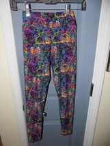 Lularoe Tween Blue W/Multi-Colored Design Leggings EUC - $21.16