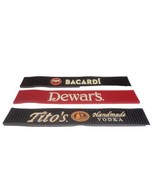 Assortment of 3 Liquor Rubber Bar Rail Spill Mats Bacardi, Dewar&#39;s &amp; Tito&#39;s - $56.83 CAD
