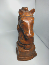 Vintage Horse Head Ceramic Large Chess Piece &quot;Knight&quot; Figurine Statue 12&quot; Bust - £21.76 GBP