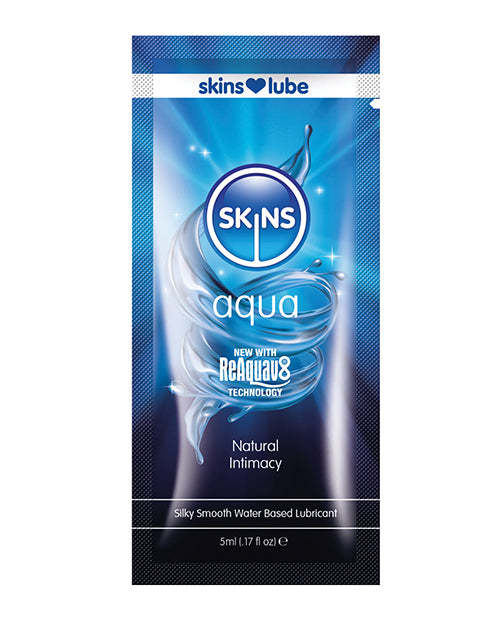 Skins Aqua Water Based Lubricant - 5 ml Foil - $46.97