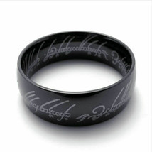 Lord of the Rings The One Ring Lotr Stainless Steel Black Size 9 - £15.44 GBP