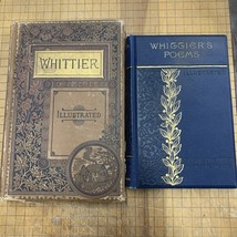 1886 Whittier’s Poems by John Greenleaf Whittier. Antique Hardcovers - $461.44 MXN
