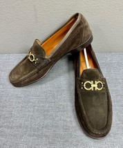 NWOB Salvatore Ferragamo Men&#39;s Brown Suede Loafers Shoes Size 6.5 D - £117.44 GBP
