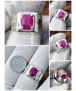 Natural untreated Tanzania Ruby 3.45 carat silver Handmade ring - $326.40
