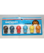 Sanrio Smiles Japan Baby Milo Stationary 6 Colorful Pencil Cap Erasers S... - £20.17 GBP