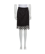 VTG Burberry Navy Blue Knee Length Lace Skirt Size 2 - $272.17 CAD