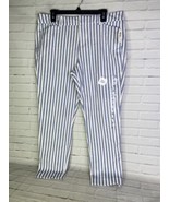 Old Navy Pixie Ankle Pants Womens Size 14 Blue White Vertical Striped St... - £16.56 GBP
