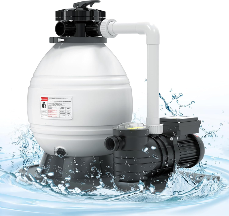 Sand Filter Pump for above Ground Pool with Timer, 16In Sand Filter 3/4H... - $309.80