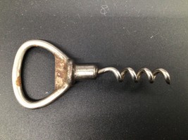 Vintage Small Steel Finger Corkscrew Pocket Wine Opener Bar Tool Metal Mini - $13.56 CAD