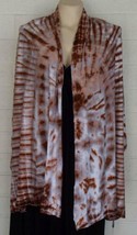 New Sacred Threads White Sienna Gray Tie Dye Hippie Stretch Scarf Wrap Unisex - £13.41 GBP