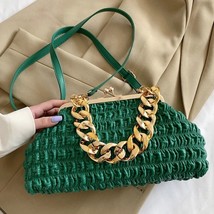  Designer Handbags Purse Women 2023 Fashion Thick Chain Crossbody Bag Female Pla - £149.22 GBP