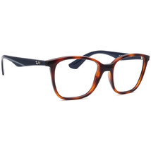 Ray-Ban Eyeglasses RB 7066 5585 Polished Havana/Blue Square Frame 52[]17 140 - £74.68 GBP