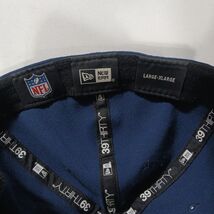 New Era NFL Los Angeles RAMS Men's L/XL Back Fitted Blue Baseball Cap Hat image 2