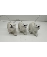 Winter White Polar Bear Christmas Ornaments Lot Of 3 - €11,08 EUR