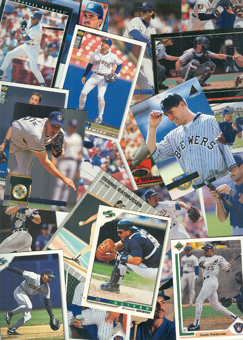 MILWAUKEE BREWERS  BASEBALL CARDS 100 + 1990&#39;S TO PRESENT EXCELLENT COND... - $1.54